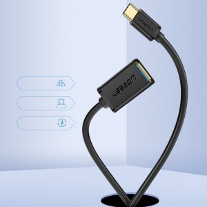 Ugreen USB/USB-C Type-C 3.0 OTG kábel/ átalakító adapter fekete