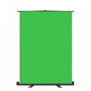 Kihúzható roll up zöld háttér, green box, chroma-key 168x200cm fém házban