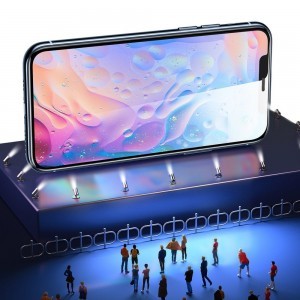 iPhone 11 Pro/ iPhone XS/ iPhone X fekete Baseus 2x ívelt kijelzővédő 9H üvegfólia kerettel (SGAPIPH58-WD01)