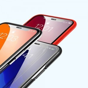 iPhone 11 Pro/ iPhone XS/ iPhone X fekete Baseus 2x ívelt kijelzővédő 9H üvegfólia kerettel (SGAPIPH58-WD01)