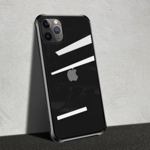 Szilikon áttetsző tok iPhone 11 Pro fekete ütésálló kerettel