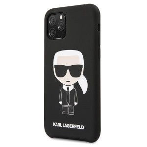 iPhone 11 Pro szilikon tok fekete Karl Lagerfeld Iconic KLHCN58SLFKBK