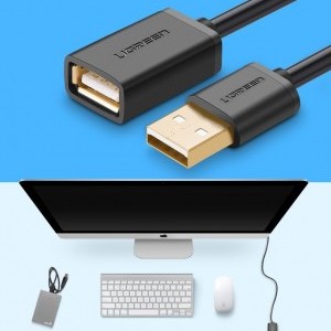 Ugreen USB apa - USB anya kábelhosszabbító 1m fekete (10314)