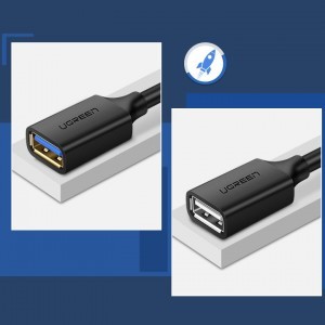 Ugreen USB 3.0 apa - USB 3.0 anya kábelhosszabbító 1m fekete (10368)