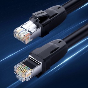 Ugreen Ethernet patchcord kábel RJ45 Cat 8 T568B 2m fekete (70329)
