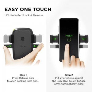 IOttie Easy One Touch 4 univerzális autós telefontartó és Qi töltő fekete