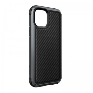 X-DORIA Defense Lux tok iPhone 11 Pro fekete szénszál mintás ütésálló