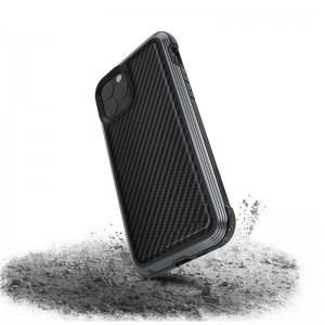 X-DORIA Defense Lux tok iPhone 11 Pro fekete szénszál mintás ütésálló