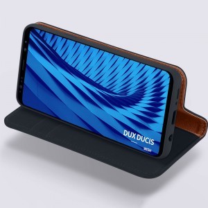 DUX DUCIS Wish valódi bőr fliptok Samsung Galaxy S9 G960 piros