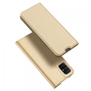 Samsung Galaxy A71 Dux Ducis Skin Pro fliptok arany színben