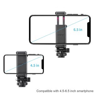ULANZI ST-06 360 fokban állítható mobiltelefon rögzítő, telefontartó adapter 1/4-es furattal, vakupapucs foglalattal (1403)-6