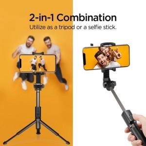 Spigen S540w vezeték nélküli selfie bot és tripod barackrózsaszín