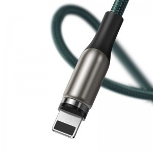 Baseus Zinc mágneses USB - Lightning kábel 1,5A 2m zöld