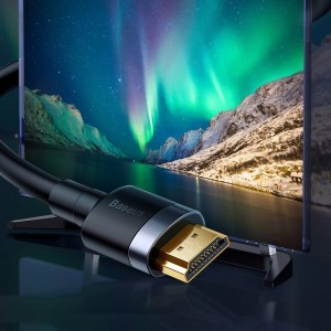 Baseus Cafule HDMI 2.0 kábel 4K 60 Hz 3D 18 Gbps 2m fekete (CADKLF-F01)