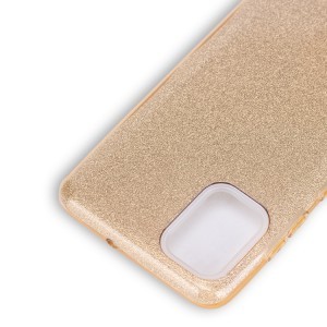Samsung A71 SMD 3 rétegű TPU bling flitteres szilikon tok arany csillogó