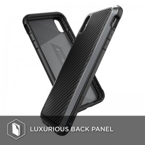 iPhone XS Max  X-DORIA Defense Lux tok fekete szénszál mintás ütésálló
