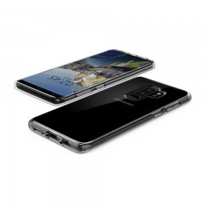 Spigen Ultra hibrid tok, PC borítással TPU vázzal Samsung Galaxy S9 Plus átlátszó