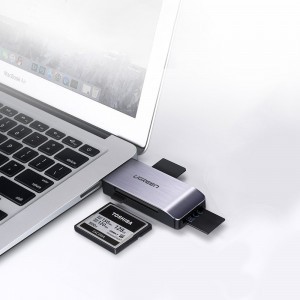 Ugreen USB 3.0 SD / micro SD kártyaolvasó szürke (50541)