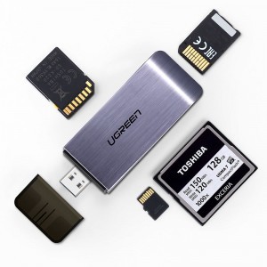 Ugreen USB 3.0 SD / micro SD kártyaolvasó szürke (50541)