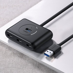 Ugreen USB 3.0 OTG elosztó 4x USB fekete (20290)