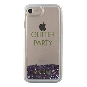 Guess Party Liquid Glitter tok iPhone 6/7/8/SE 2020 lila