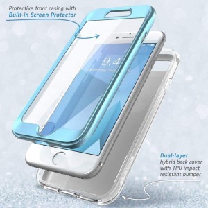 Supcase Cosmo márványmintás tok iPhone 7/8/SE 2020 kék