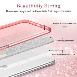 ESR Makeup iPhone 7/8/SE 2020 tok rose gold színben