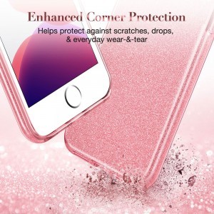 ESR Makeup iPhone 7/8/SE 2020 tok rose gold színben