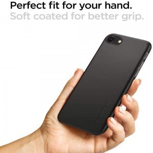 iPhone 7/8/SE 2020 / SE 2022 Spigen Thin Fit ultravékony tok fekete színben (ACS00940 )
