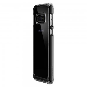 Spigen Ultra hibrid tok, PC borítással TPU vázzal Samsung Galaxy S10e átlátszó