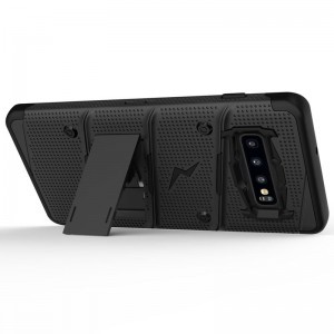 Zizo Bolt katonai minősítésű ütésálló tok Samsung Galaxy S10 Plus övcsipesszel fekete