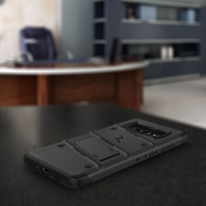 Zizo Bolt katonai minősítésű ütésálló tok Samsung Galaxy S10 Plus övcsipesszel fekete
