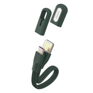 Baseus Bracelet USB Type-C kábel 5A 22 Cm Sötétzöld