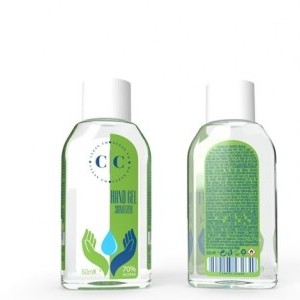 Clean Co kézfertőtlenítő, tisztító gél 60 ml ( 70 % alkohol tartalommal )