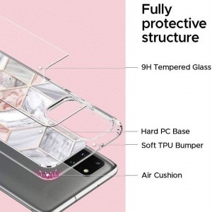 Samsung S20+ Plus Spigen Ciel Etoile pink márvány mintával