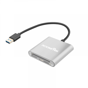 3 az 1-ben CF/SD/microSD alumínium memóriakártya olvasó USB 3.0 ezüst színben