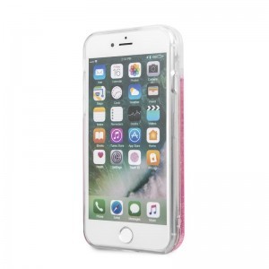 Karl Lagerfeld KLHCI8ROPI Glitter Floating Charms iPhone 7/8/SE 2020 tok rózsaszín
