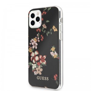 Guess Flower N4 virágmintás tok iPhone 11 Pro Max fekete