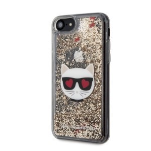 Karl Lagerfeld Choupette Glitter tok iPhone 7/8/SE 2020 arany (KLHCI8LCGLGO)