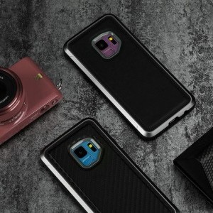 Samsung Galaxy S9 Plus X-DORIA Defense Lux tok fekete bőrhatású ütésálló