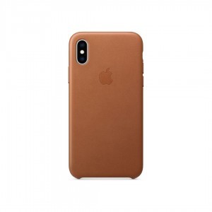 Kiállítási darab! Apple gyári bőr tok Apple iPhone X/XS Saddle Brown színben (MRWP2ZM/A)