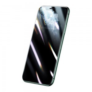 Baseus 0.25mm 3D 9H Anti-Spy filter kijelzővédő üvegfólia iPhone XR/ iPhone 11 fekete (SGAPIPH61S-HC01)