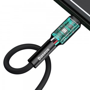 Baseus USB - Lightning kábel 2,4 A 1m 480 Mbps fekete (CALGJ-01)
