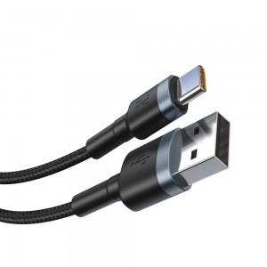 USB/USB-Type C/ Lightning kábel 18W 2,4A 480 Mbps 1,2m szürke Baseus Cafule Nylon harisnyázott (CATKLF-ELG1)-18