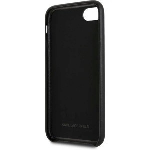 iPhone 7/8/SE 2020 fekete tok Karl Lagerfeld dombornyomott pánttal (KLHCI8HA2BK)