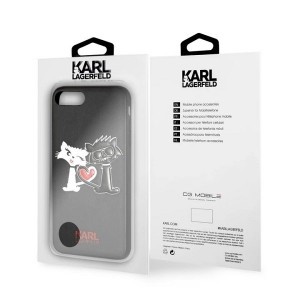 Karl Lagerfeld KLHCP7CL1BK Choupette in love tok iPhone 7/8/SE 2020 fekete