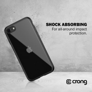 Crong Clear tok iPhone 7/8/SE 2020 fekete
