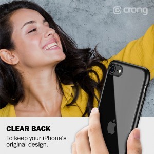 Crong Clear tok iPhone 7/8/SE 2020 fekete