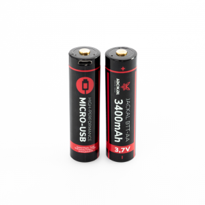 Jackal BTT 18650 méret (2DB), 3400mAh Li-ion akkumulátor, akku Micro-USB töltési lehetőséggel