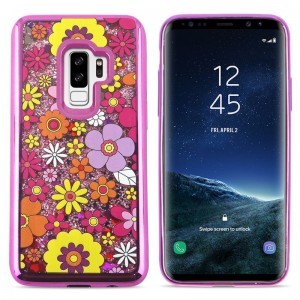Zizo Liquid Glitter Star tok Samsung Galaxy S9 Plus virágmintás